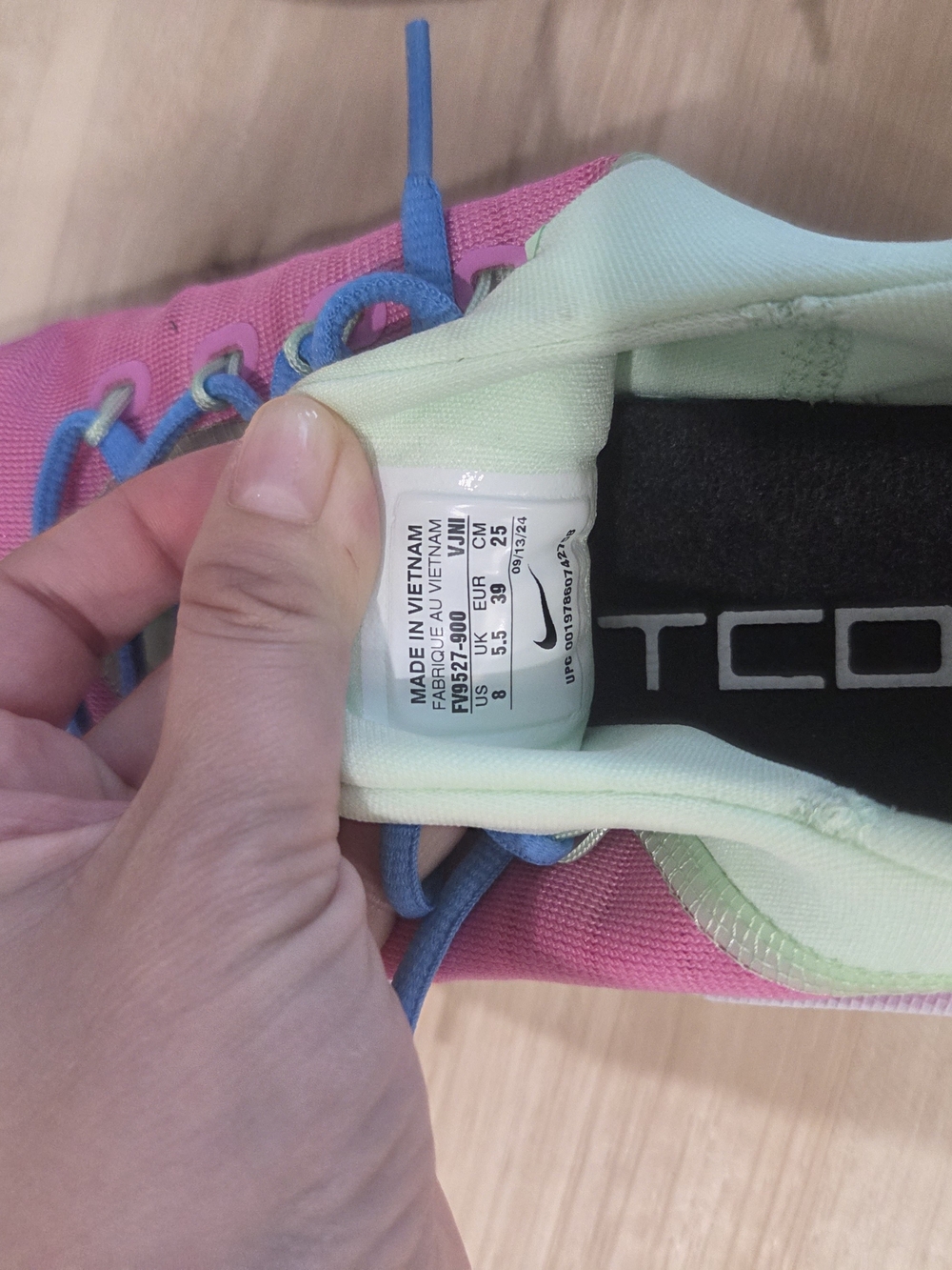 Nike Women's Pink Mint Blue Athletic Sneakers - Picture 5 of 7